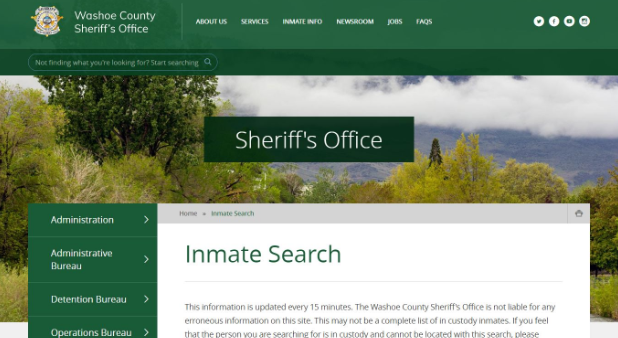 Washoe County inmate search