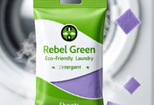 rebel green eco-friendly laundry detergent sheets – fresh lavender