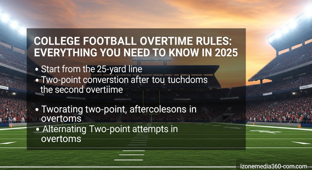 college football overtime rules